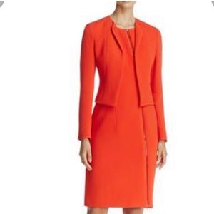 Hugo Boss orange red dress suit